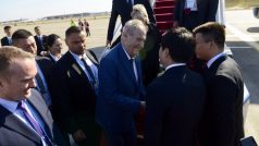 Prezident Zeman doletěl do Pekingu na svou pátou návštěvu Číny.