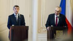 Prezident Zeman pověřil Babiše jednáním o sestavení nové vlády