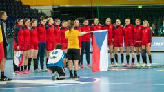 České házenkářky v zápase proti Rumunkám na mistrovství světa v Německu