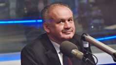 Andrej Kiska, slovenský prezident, ve studiu Radiožurnálu