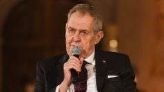 Prezident Miloš Zeman při předávání státních vyznamenání