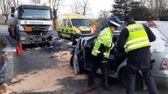 Nehoda u Slavkova zablokovala hlavní tah z Brna na Slovensko
