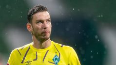 Brankář Brém Jiří Pavlenka při baráži o bundesligu proti druholigovému Heidenheimu