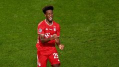 Kingsley Coman slaví gól ve finále Ligy mistrů