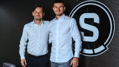 Sportovní ředitel Sparty Tomáš Rosický (vlevo) a Dimitrije Kamenovič