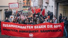 Protest proti AfD v Kolíně nad Rýnem