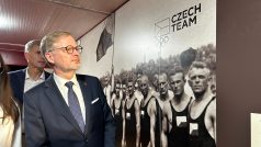 Premiér Petr Fiala v Českém olympijském domě