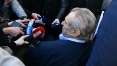 Bývalý prezident ČR Miloš Zeman při příležitosti otevření jeho nové kanceláře