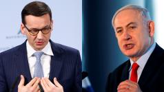 Premiéři Polska a Izraele Mateusz Morawiecki a Benjamin Netanjahu