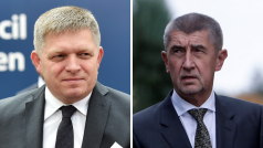 Slovenský expremiér Robert Fico (vlevo) a český expremiér Andrej Babiš