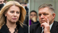 Slovenská prezidentka Zuzana Čaputová a expremiér Robert Fico