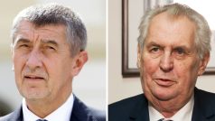 Premiér Andrej Babiš a prezident Miloš Zeman