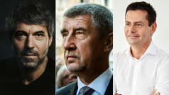 Nejbohatší Češi podle časopisu Forbes: (zleva) majitel investiční skupiny PPF Petr Kellner, premiér a předseda ANO Andrej Babiš a vlastník skupiny KKCG Karel Komárek