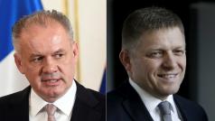 Andrej Kiska a Robert Fico