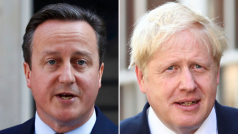 Britský expremiér David Cameron (vlevo) a současný premiér Boris Johnson