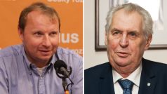 Europoslanec Miroslav Poche a prezident Miloš Zeman