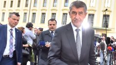 Andrej Babiš na tiskové konferenci po schůzce s prezidentem Milošem Zemanem.