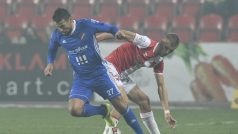 Milan Baroš při zápase proti Slavii