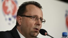 Martin Malík na tiskové konferenci po svém zvolení předsedou FAČR