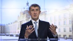 Andrej Babiš po středečním zasedání vlády ve Strakově akademii.