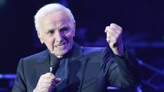 Francouzsko-arménský zpěvák a herec Charles Aznavour vystoupil v pražském Kongresovém centru.