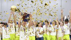 Basketbalistky USK Praha slaví osmý titul v řadě
