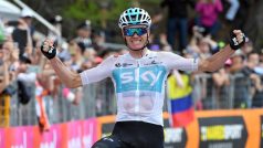 Chris Froome v cíli 19. etapa Girad&#039;Italia