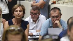 Premiér Andrej Babiš na nedělní setkání bývalých klientů zkrachovalého H-Systemu, členů bytového družstva Svatopluk.