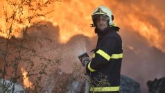 Zásah hasičů v městské části Karlov v Kutné Hoře.