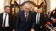 Prezident Miloš Zeman v Poslanecké sněmovně 24. října 2018.