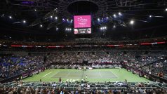O2 arena během letošního finále Fed Cupu
