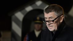 Premiér Andrej Babiš v Lánech po jednání s prezidentem  Zemanem