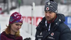 Kateřina a Matthew Emmonsovi, střelečtí poradci českého a amerického biatlonu