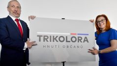 Václav Klaus mladší a Zuzana Majerová Zahradníková představili nové hnutí Trikolóra
