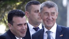 Premiéři Severní Makedonie a Česka Zoran Zaev a Andrej Babiš (vpravo) ve Skopji