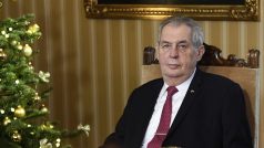 Prezident Miloš Zeman při vánočním poselství 2019