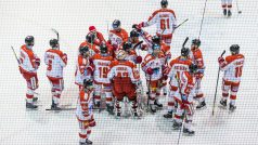 Hokejisté Olomouce se radují z výhry nad Zlínem