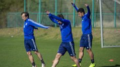 Trénink fotbalistů Mladé Boleslavi před restartem nejvyšší soutěže