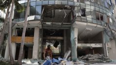 Město Bejrút v Libanonu po mohutném výbuchu
