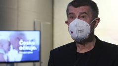 Andrej Babiš během brífinku k zahájení očkování proti koronaviru