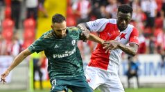 Zleva Rafael Lopes z Legie a Ibrahim Traoré ze Slavie