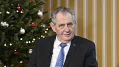 Prezident Miloš Zeman během vánočního poselství 2021