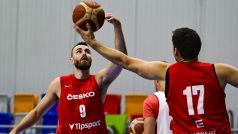 Čeští basketbalisté při tréninku