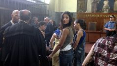 Imán Fadilová na snímku z roku 2013, kdy svědčila u soudu se Silviem Berlusconim.