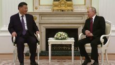 Setkání ruského prezidenta Vladimira Putina a čínského prezidenta Si Ťin-pchinga v Moskvě