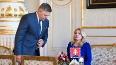 Robert Fico u prezidentky Zuzany Čaputové