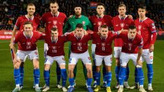 Mužstvo české fotbalové reprezentace během utkání kvalifikace na EURO 2024, Česká republika - Moldavsko