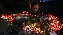 Pieta za Alexej Navalného před ruským velvyslanectvím v Praze