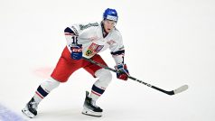 Jakub Rychlovský v zápase proti Rakousku vstřelil dva góly a zařídil vítězství české hokejové reprezentace nad Rakouskem