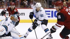 Radim Šimek během přípravy v dresu San Jose Sharks